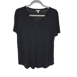 Jessica Simpson Women's Flutter Sleeve Tee Relaxed Fit V-Neck T-Shirt Size L